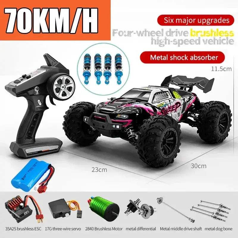 RC Car Off Road 4x4 Brushless High Speed Monster 70KMH - ToylandEU