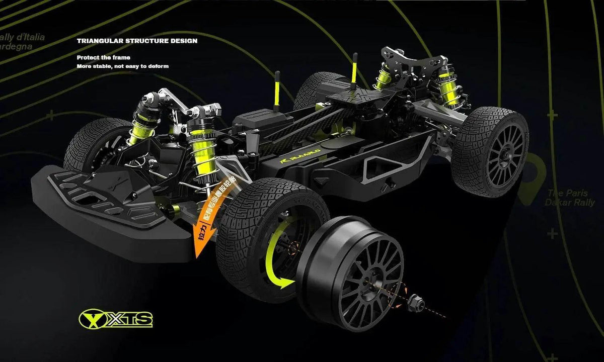  RC 1:10 RC XTS-F10 Rally Car - Professional 4WD Electric Brushless High-Speed Model Gift -  ToylandEU™