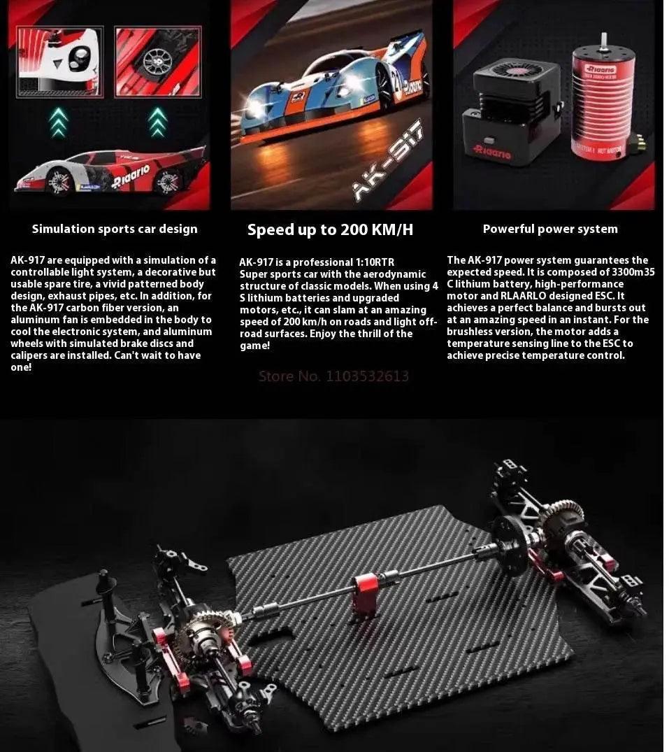  RC Riiaarlo AK-917 1/10 Scale High-Speed Electric Drift Supercar Remote Control Model Car -  ToylandEU™