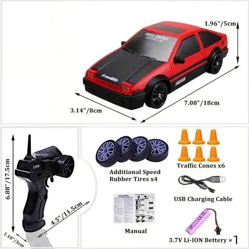  RC Ultimate 1:24 Scale Drift RC Car with Custom Tires & Mini-Cones Fun -  ToylandEU™
