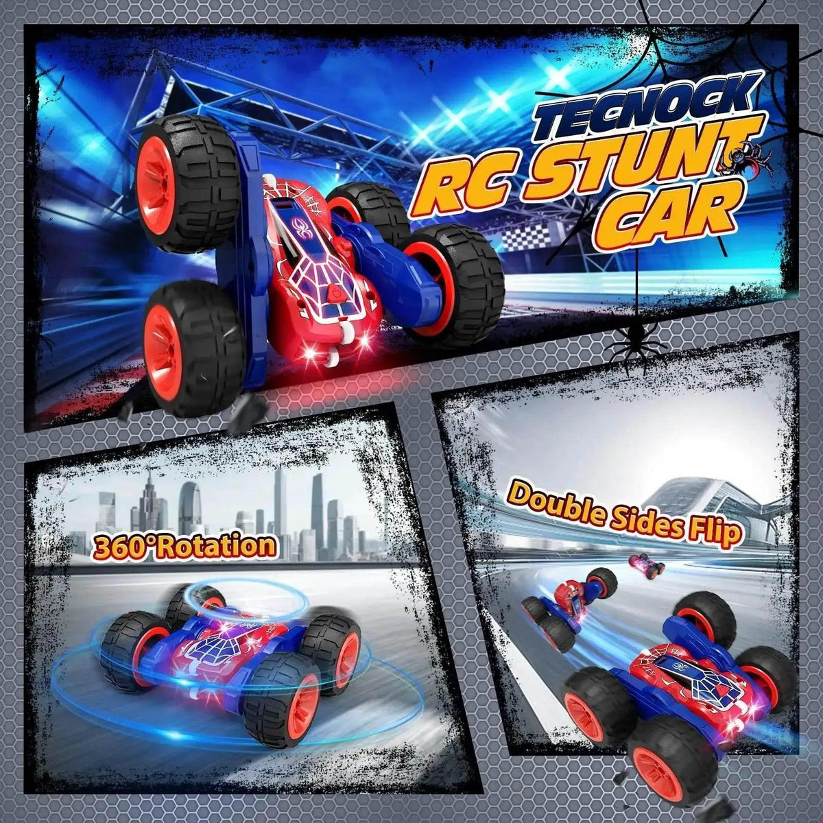  RC Ultimate Stunt Spider RC Car for Kids – 4WD, 360° Flips & Type-C Charge -  ToylandEU™