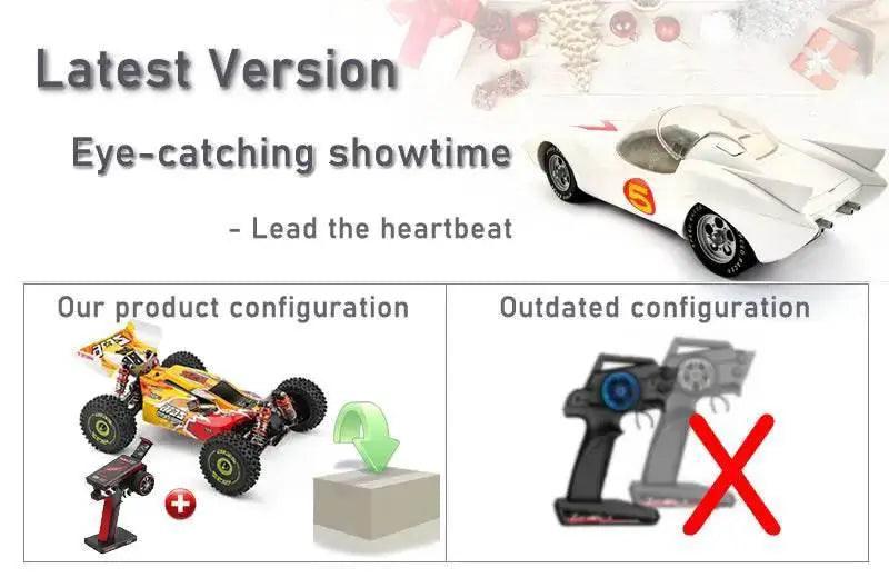  RC WL 144010 V8 1:14 Scale 4WD High-Speed Brushless Motor RC Drift Car - 75Km/H Off-Road Racing Vehicle for Kids -  ToylandEU™