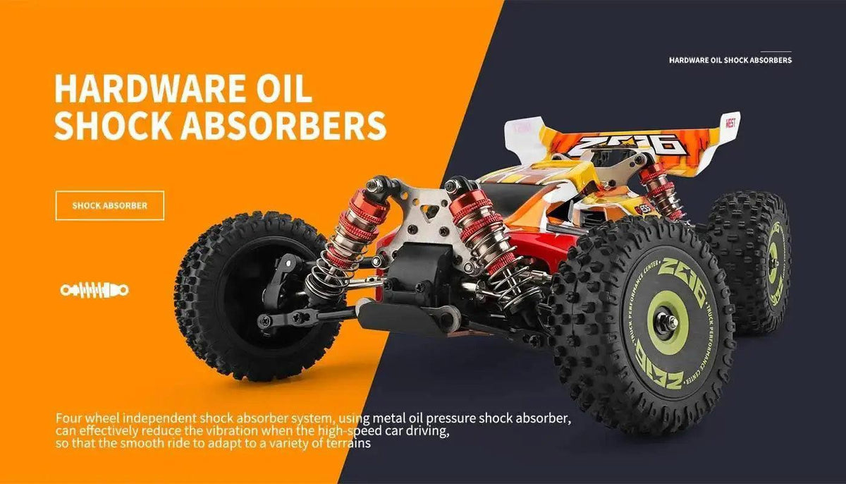  RC WL 144010 V8 1:14 Scale 4WD High-Speed Brushless Motor RC Drift Car - 75Km/H Off-Road Racing Vehicle for Kids -  ToylandEU™