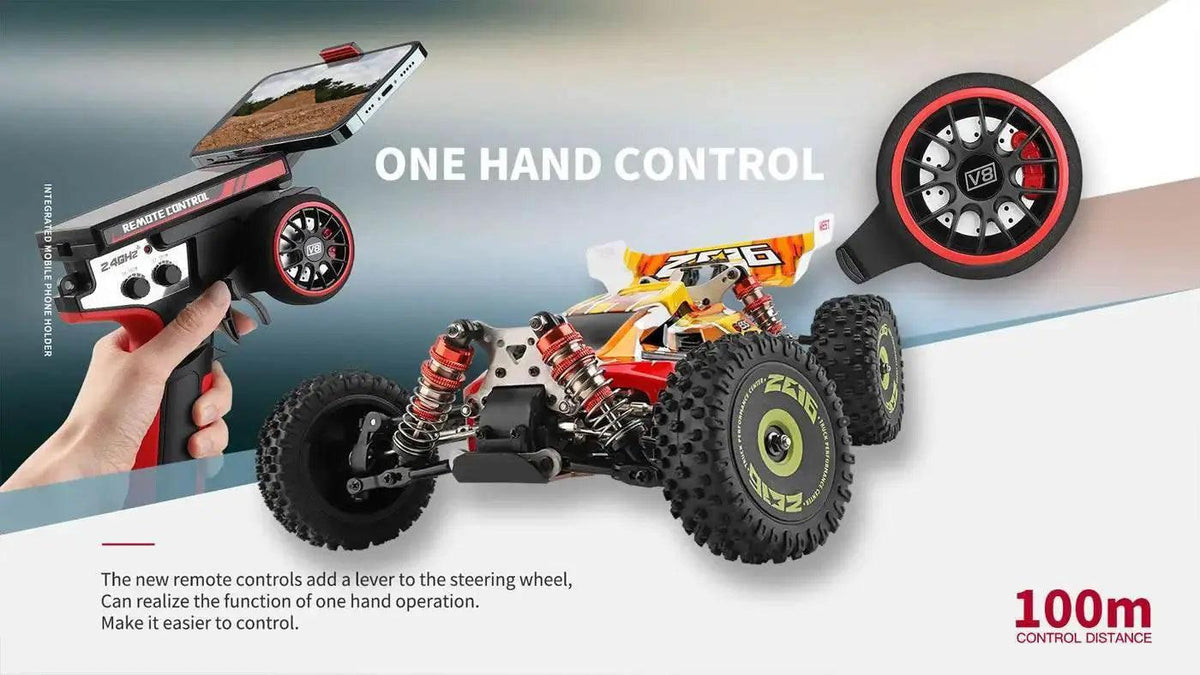  RC WL 144010 V8 1:14 Scale 4WD High-Speed Brushless Motor RC Drift Car - 75Km/H Off-Road Racing Vehicle for Kids -  ToylandEU™