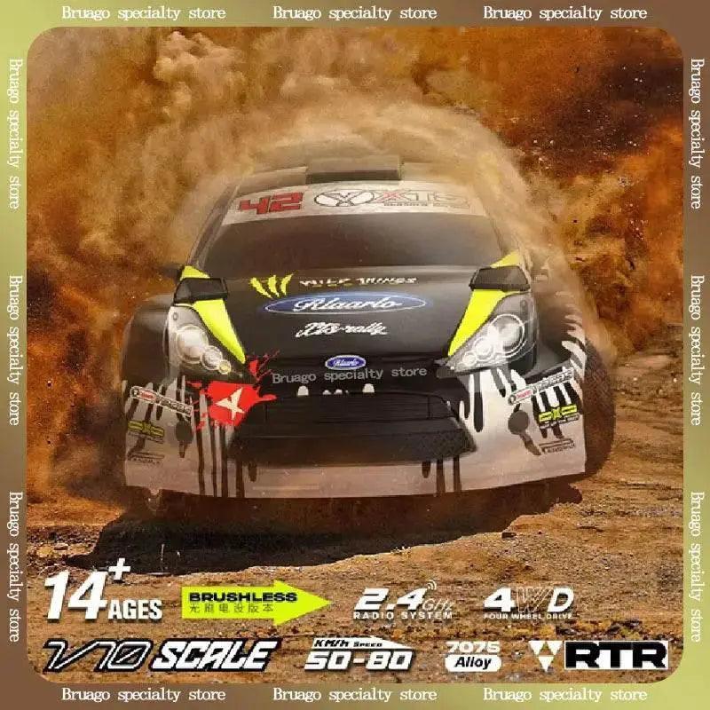  RC XTS-F10 1:10 Scale 4WD Brushless Electric Rally Car - High-Speed Remote Control Model with Complete Accessories -  ToylandEU™