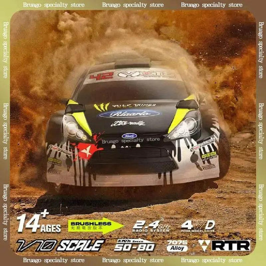  RC XTS-F10 1:10 Scale 4WD Brushless Electric Rally Car - High-Speed Remote Control Model with Complete Accessories -  ToylandEU™