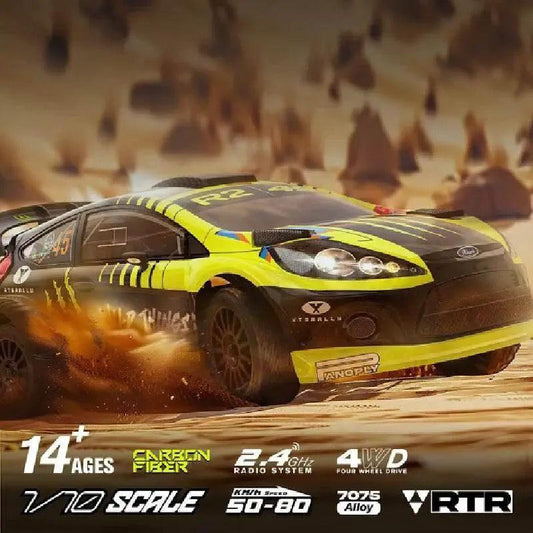  RC XTS-F10 1:10 Scale 4WD Brushless Electric Rally Car - High-Speed Remote Control Model with Complete Accessories -  ToylandEU™