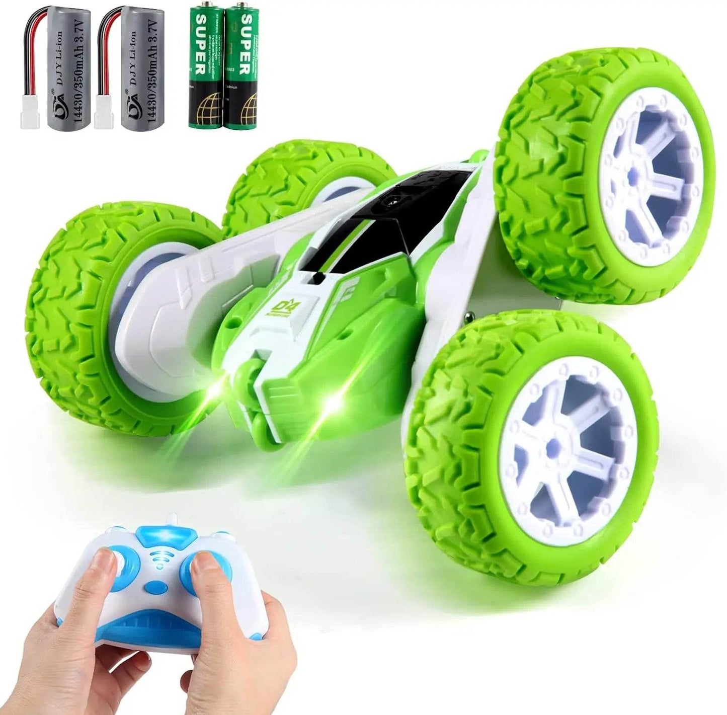 RC Colorful Stunt Master RC Car - 4WD 360° Tumbling & Lights Fun! - ToylandEU