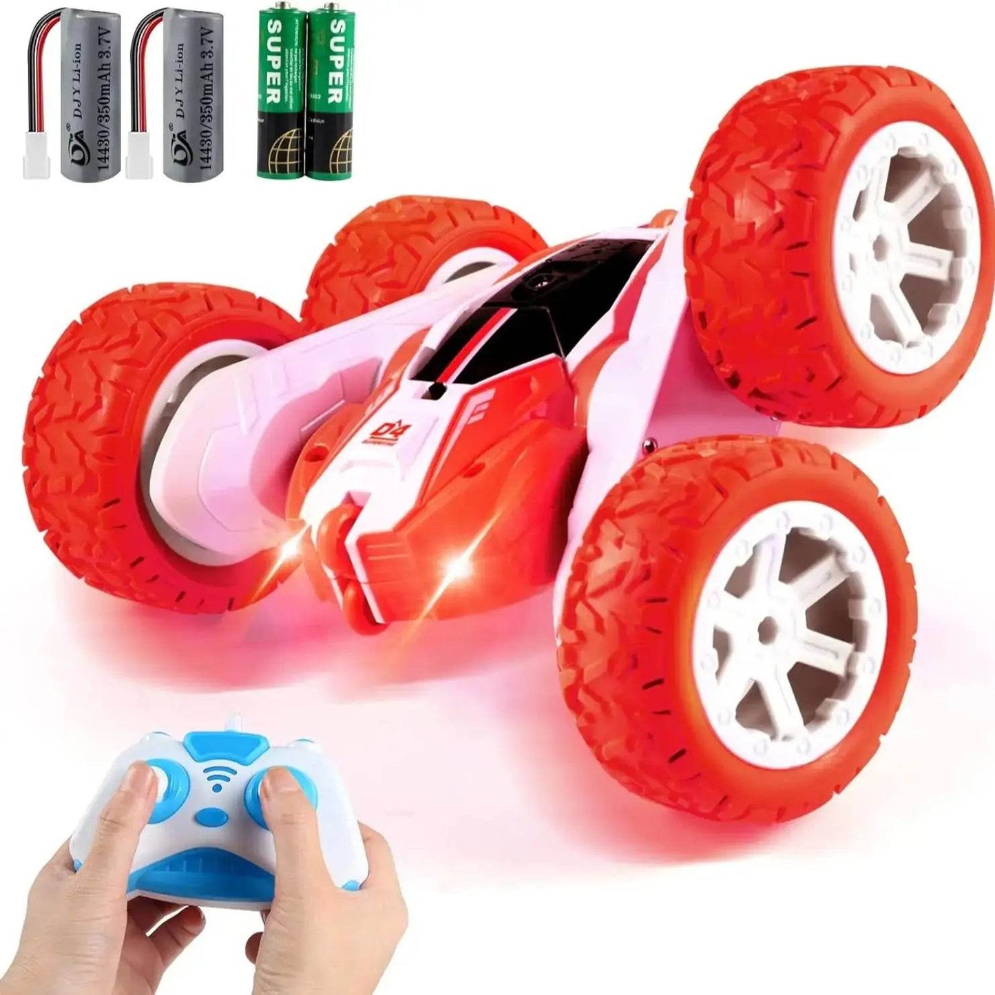 RC Colorful Stunt Master RC Car - 4WD 360° Tumbling & Lights Fun! - ToylandEU
