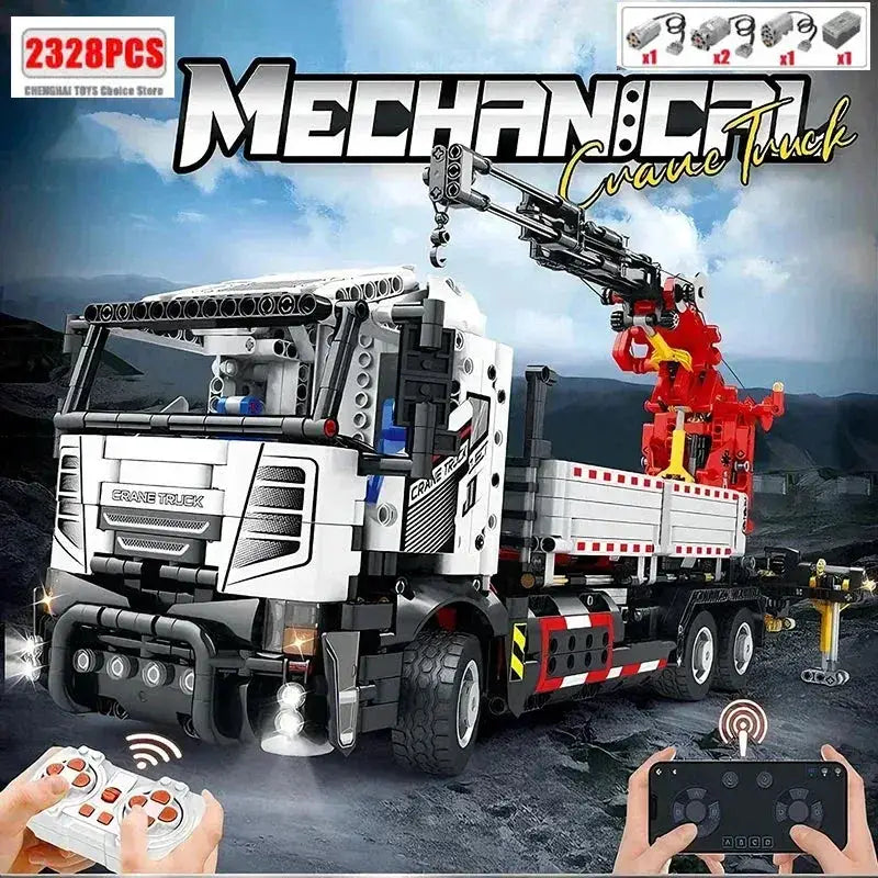RC Crane Building Blocks Set With Remote Control STEM Learning - ToylandEU