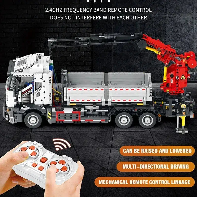 RC Crane Building Blocks Set With Remote Control STEM Learning - ToylandEU
