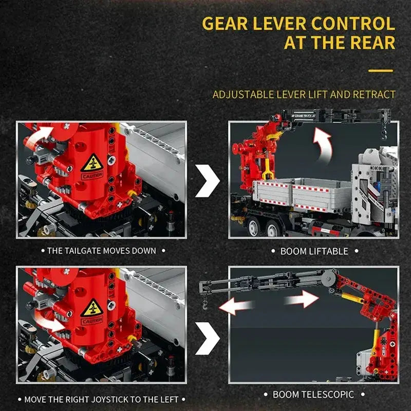 RC Crane Building Blocks Set With Remote Control STEM Learning - ToylandEU