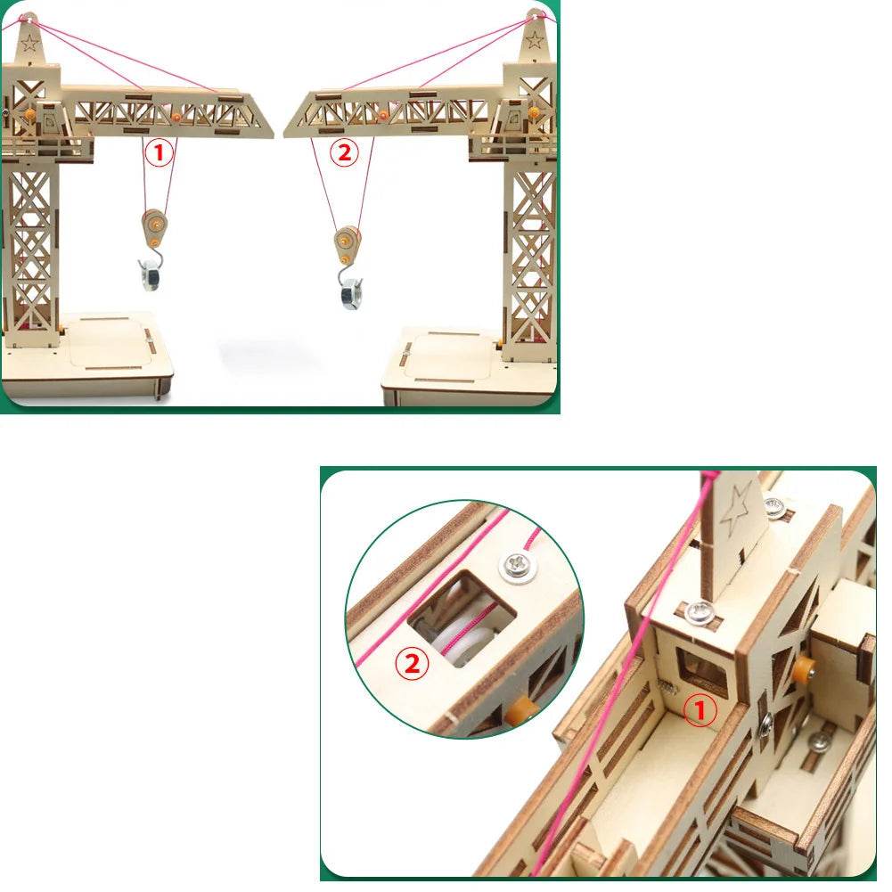 RC DIY Eco-Friendly Wooden Remote Control Tower Crane Kit for Kids - ToylandEU