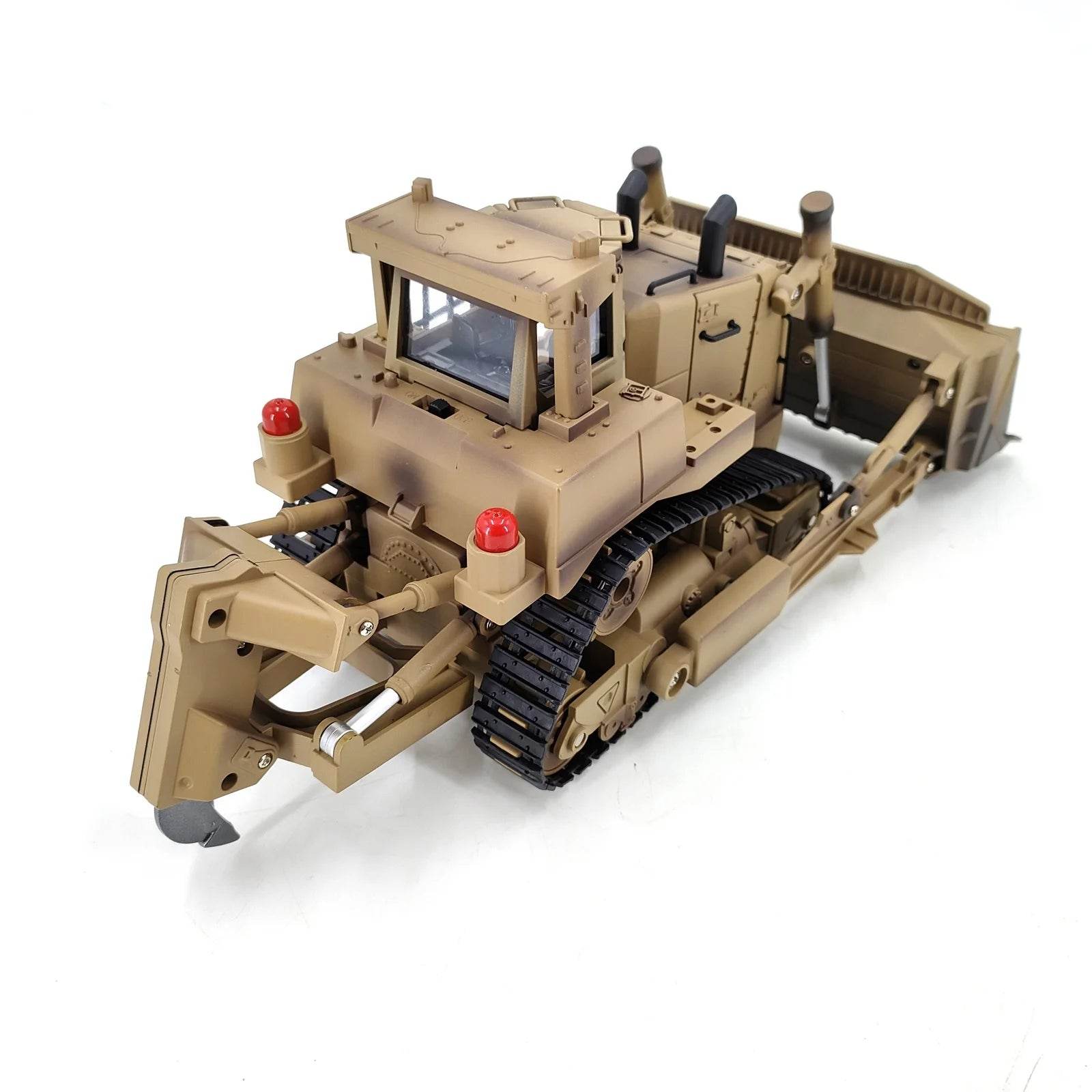 RC Desert Yellow 1:18 Scale RC Bulldozer - 9CH Remote Control Toy - ToylandEU