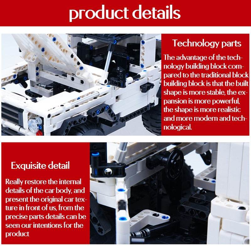 RC Double Eagle 533 бр. Дистанционно управление Jeep строителни блокове за деца - ToylandEU