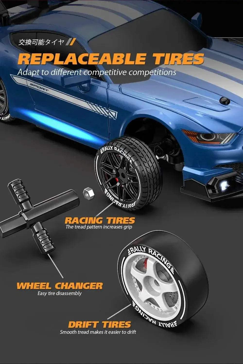 RC Drift Car 1:24 High-speed AE86 Model Racing Toys Gift - ToylandEU
