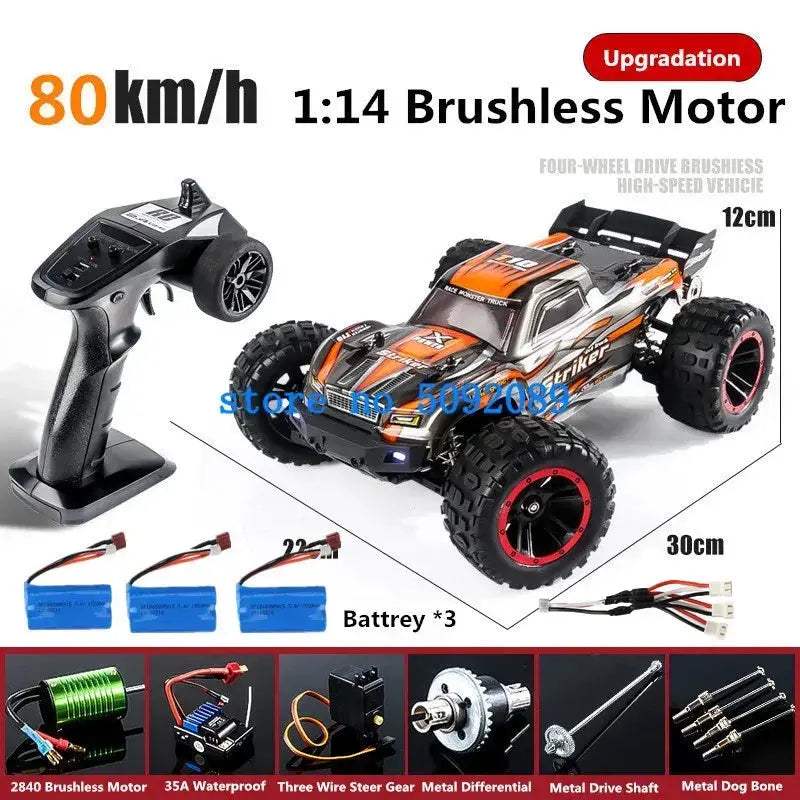 RC Drift Car With Metal Shocks Waterproof Brushless - ToylandEU