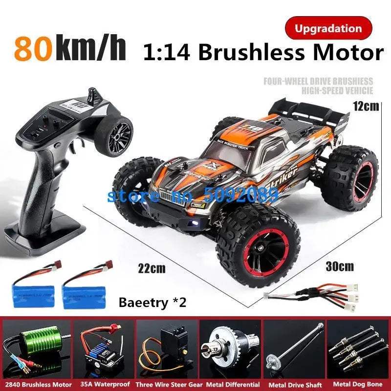 RC Drift Car With Metal Shocks Waterproof Brushless - ToylandEU