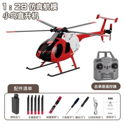 RC Dual-Function 1:28 RC Helicopter C189 Bird Tusk MD500 for Thrilling Flights - ToylandEU