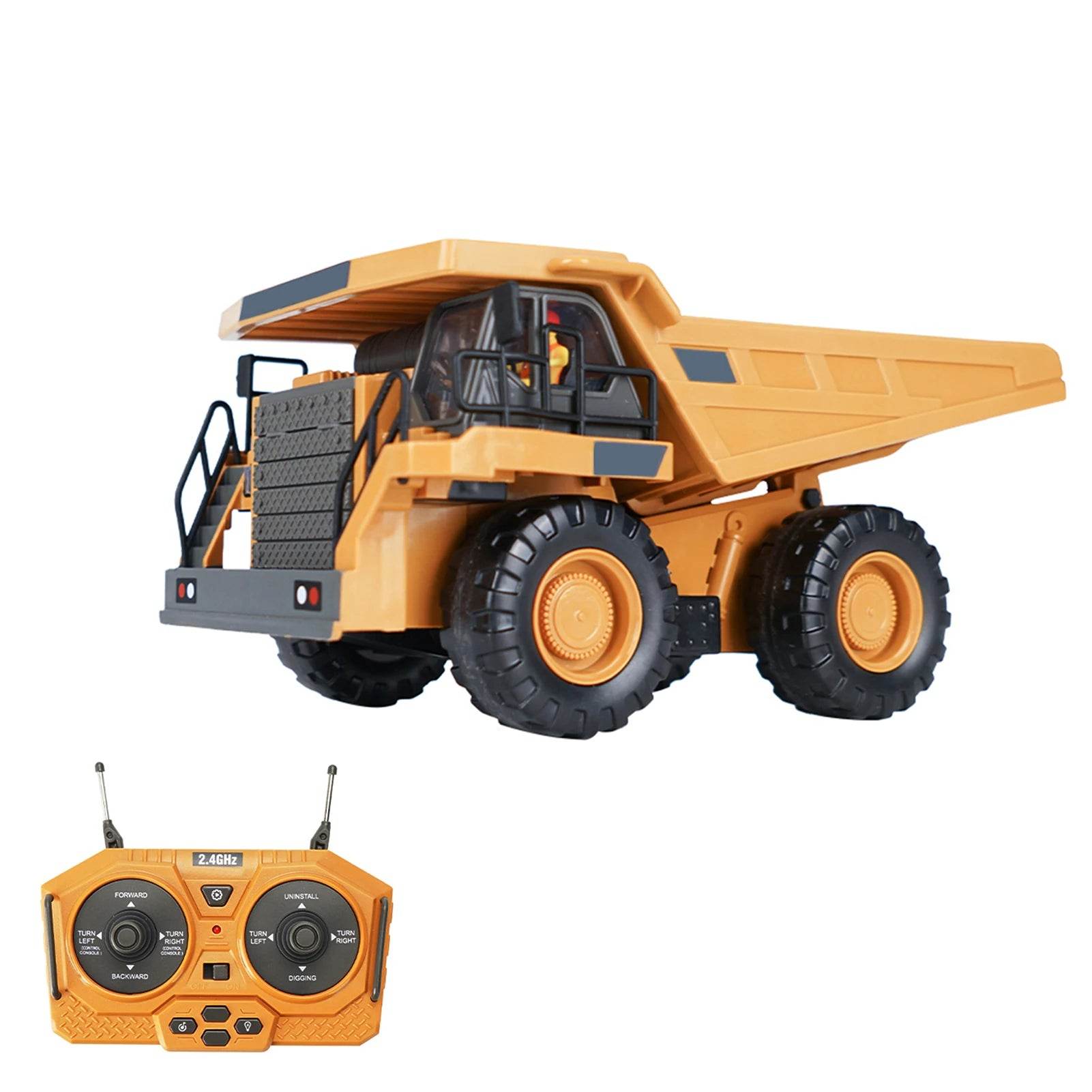 RC Dump Truck 1/24 2.4GHz 9CH Educational Toy with Lights - ToylandEU