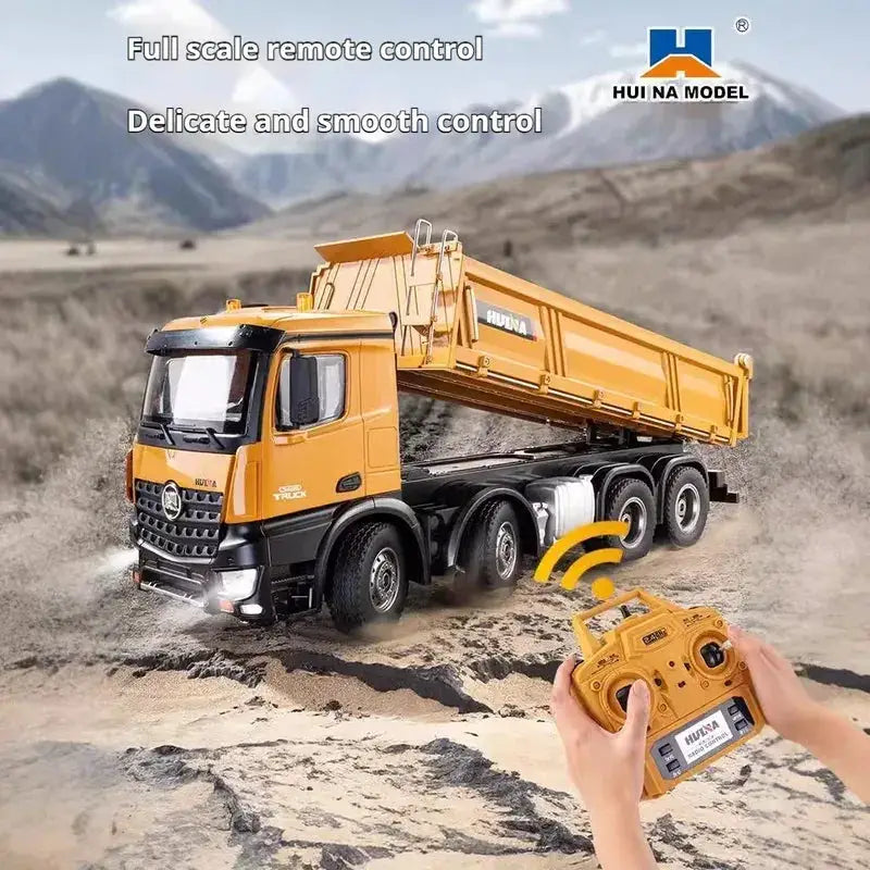 RC Dump Truck Remote Control Heavy Duty Metal Lights - ToylandEU