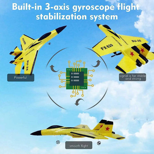 RC EBOYU FX620 SU-35 RC Airplane - 2.4GHz 2CH EPP Glider for Thrilling Flights - ToylandEU