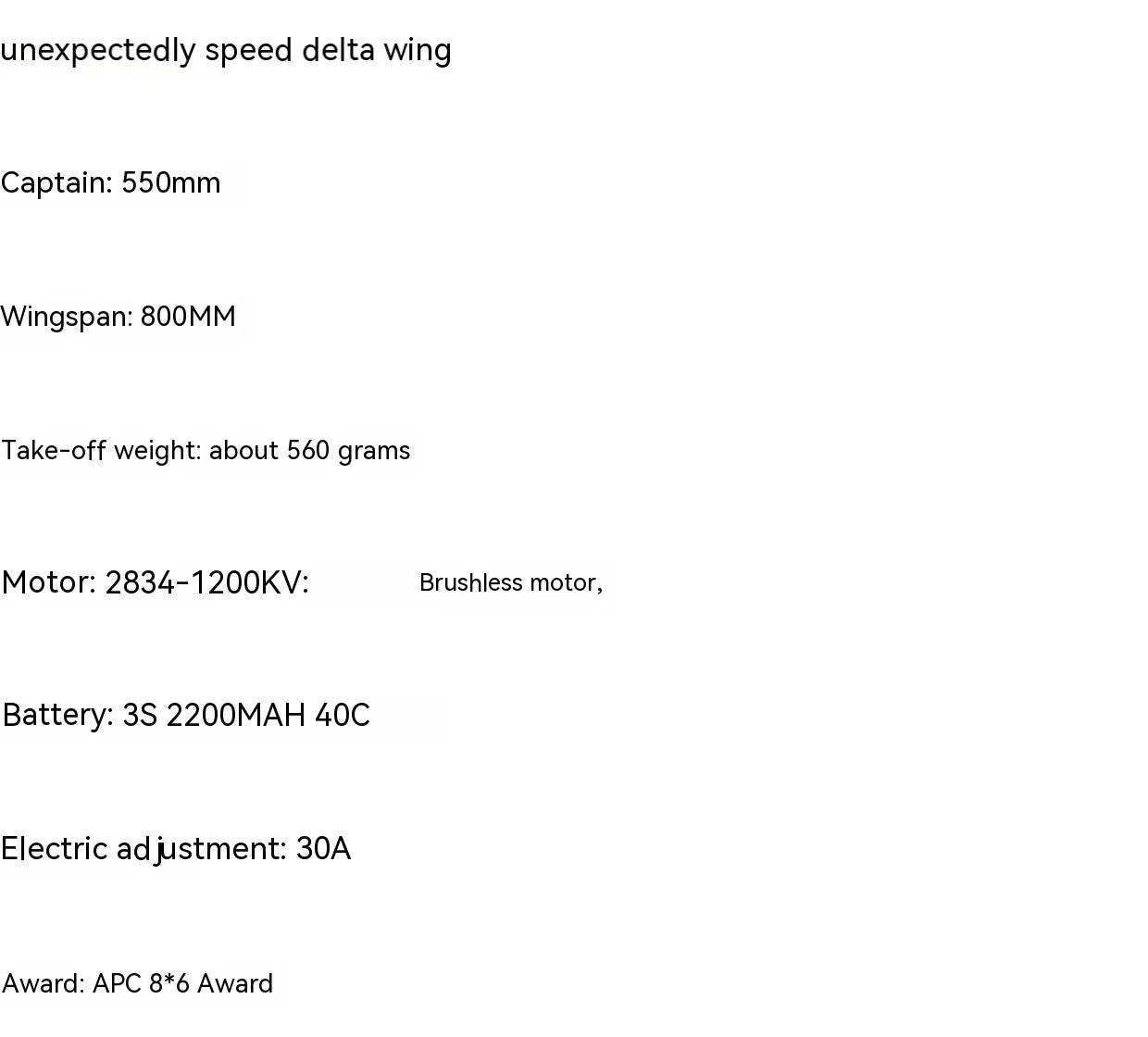 RC EVYVKV F38 Delta Wing RC Racing Aircraft Model - Remote Control EPO Foam Plane for DIY Enthusiasts and Gift Ideas - ToylandEU