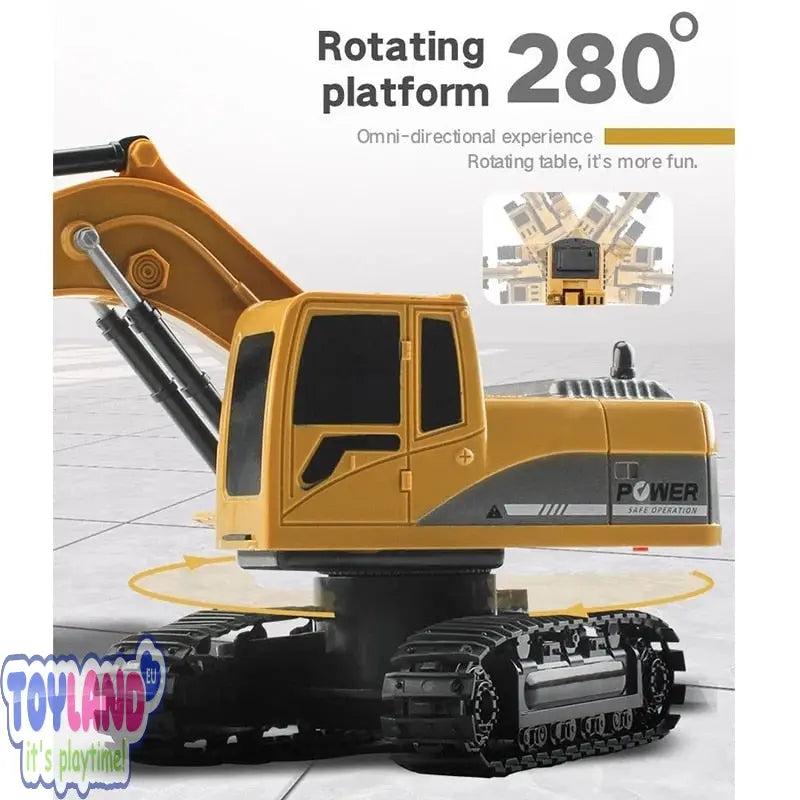 RC Engineering Excavator Toy Truck - 1:24 Scale Remote Control Vehicle Toyland EU Toyland EU