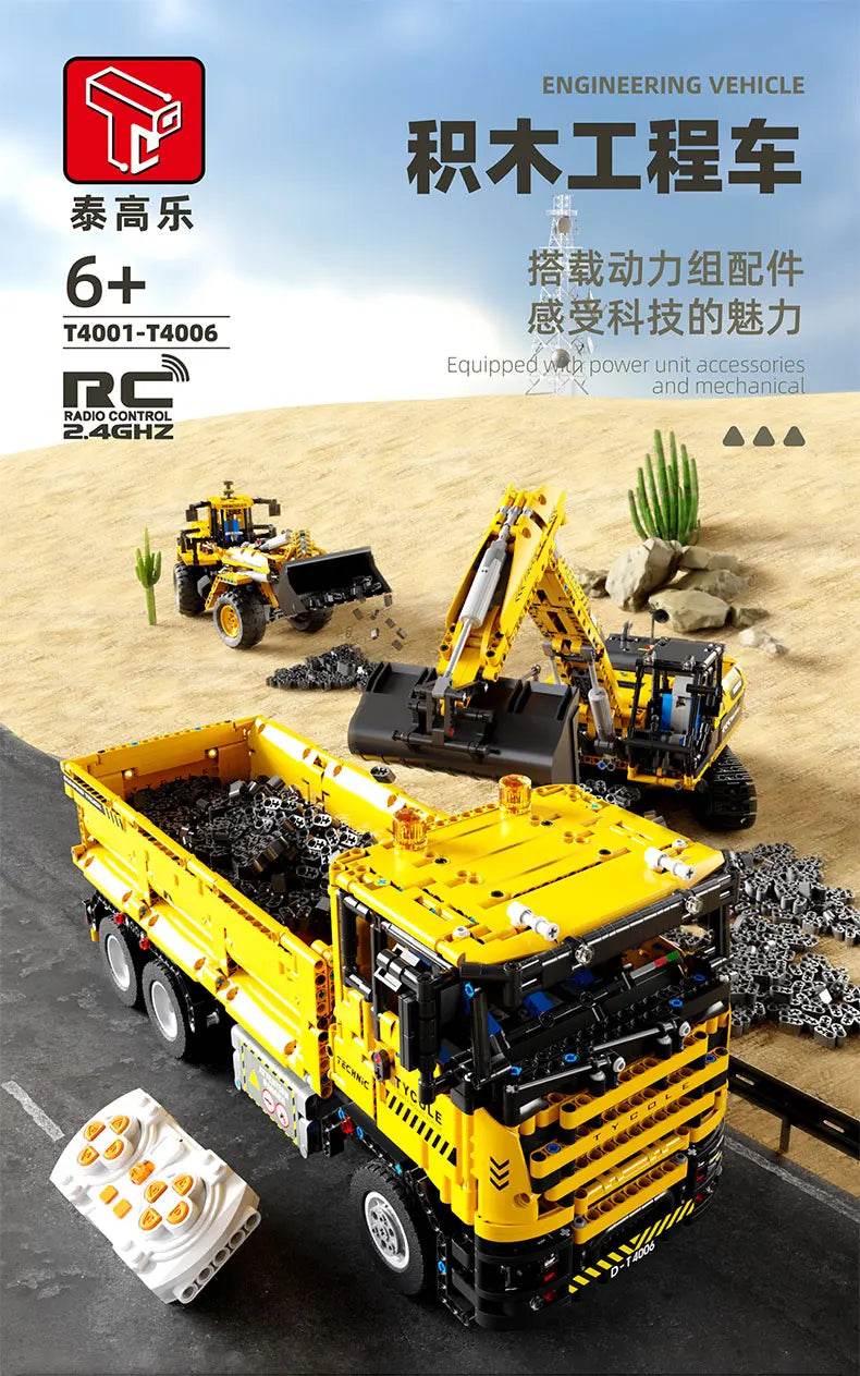 RC Engineering Vehicle Building Blocks Bulldozer Kids Gift - ToylandEU