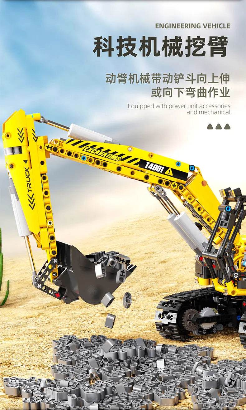 RC Engineering Vehicle Building Blocks Bulldozer Kids Gift - ToylandEU