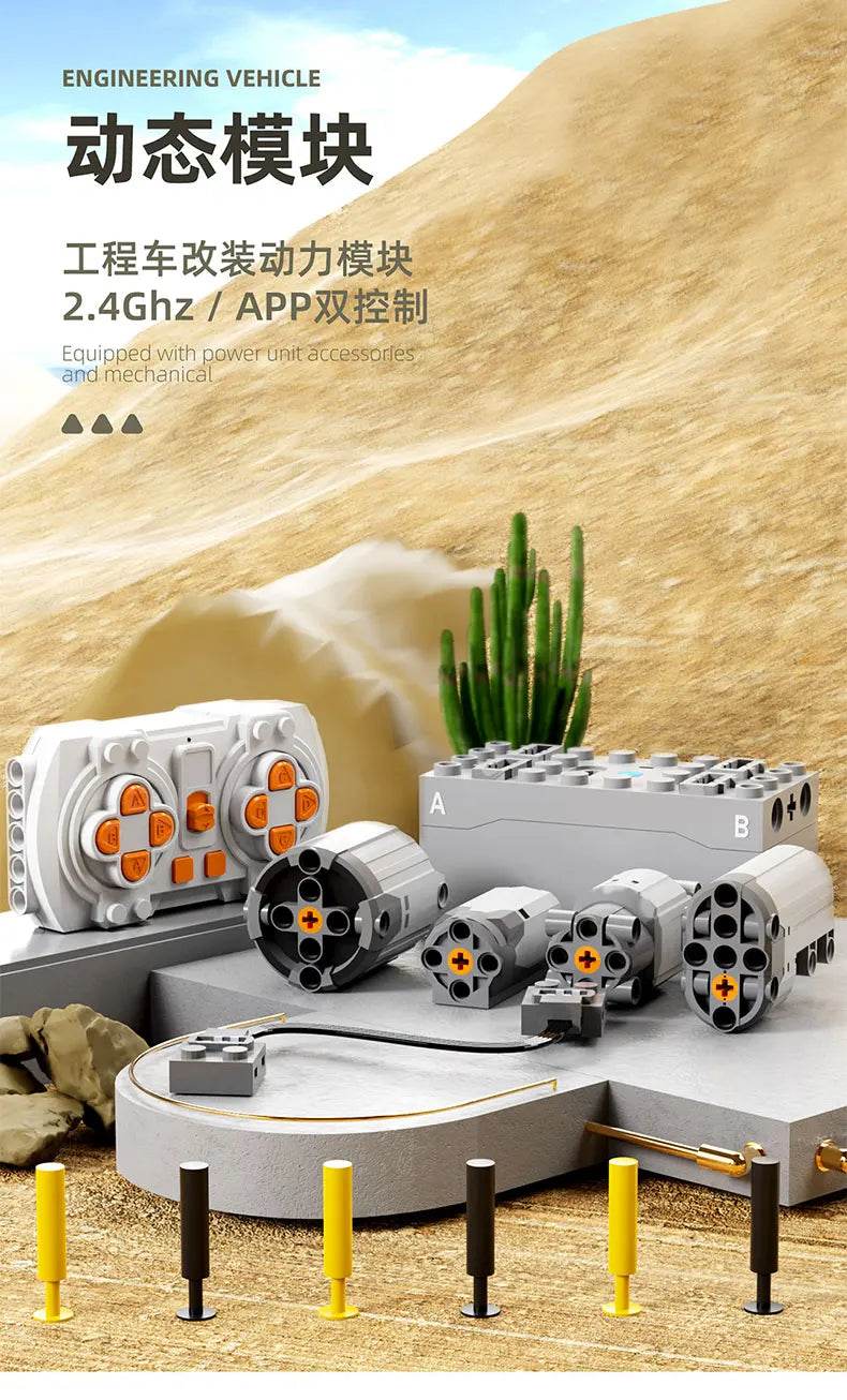 RC Engineering Vehicle Building Blocks Bulldozer Kids Gift - ToylandEU