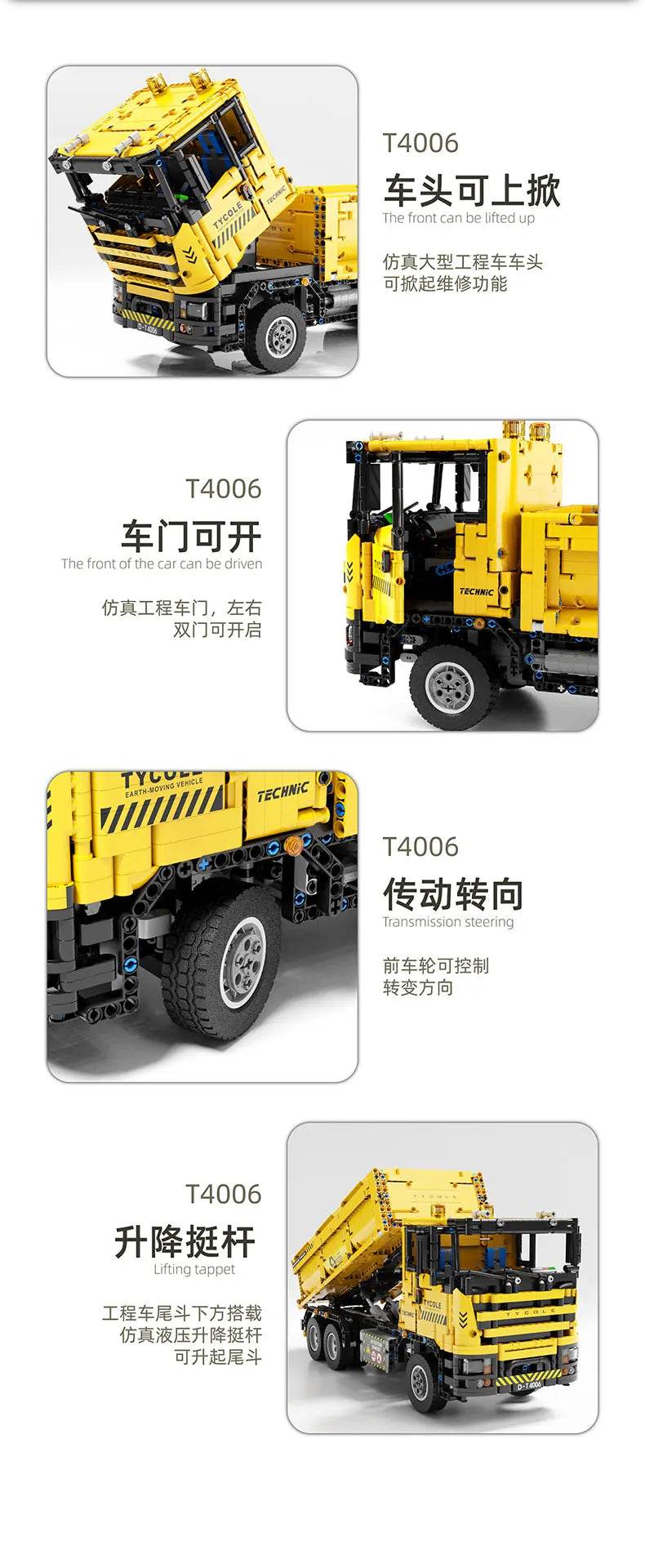 RC Engineering Vehicle Building Blocks Bulldozer Kids Gift - ToylandEU