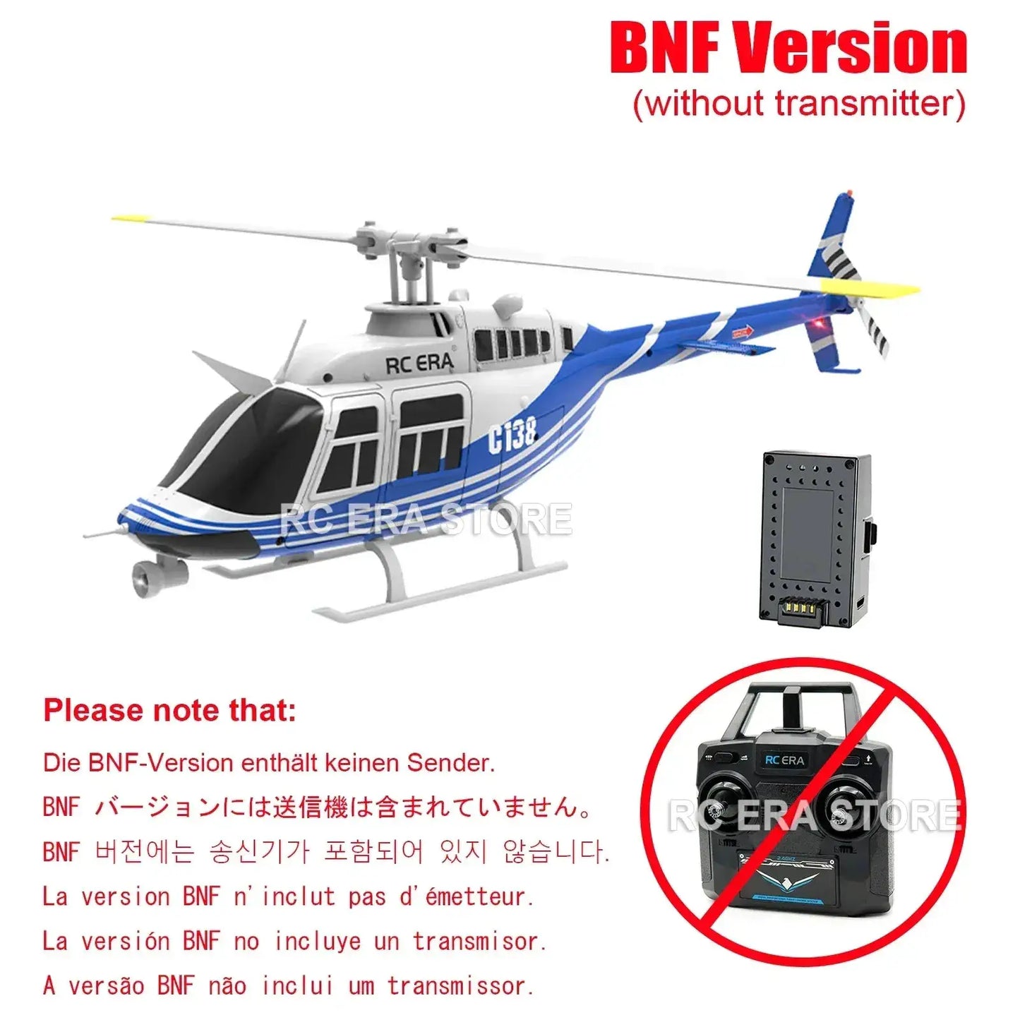 RC Era C138Pro Brushless RC Helicopter With Gyro Stabilizer - ToylandEU