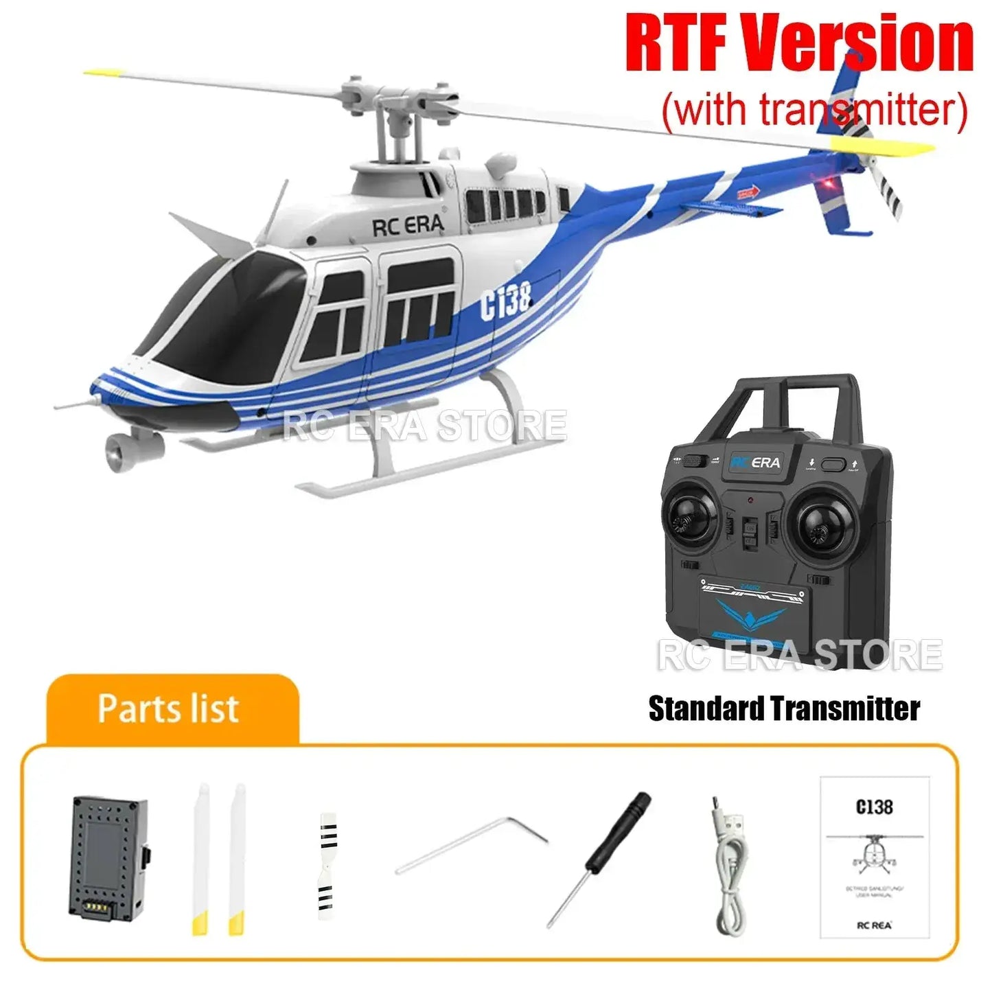 RC Era C138Pro Brushless RC Helicopter With Gyro Stabilizer - ToylandEU
