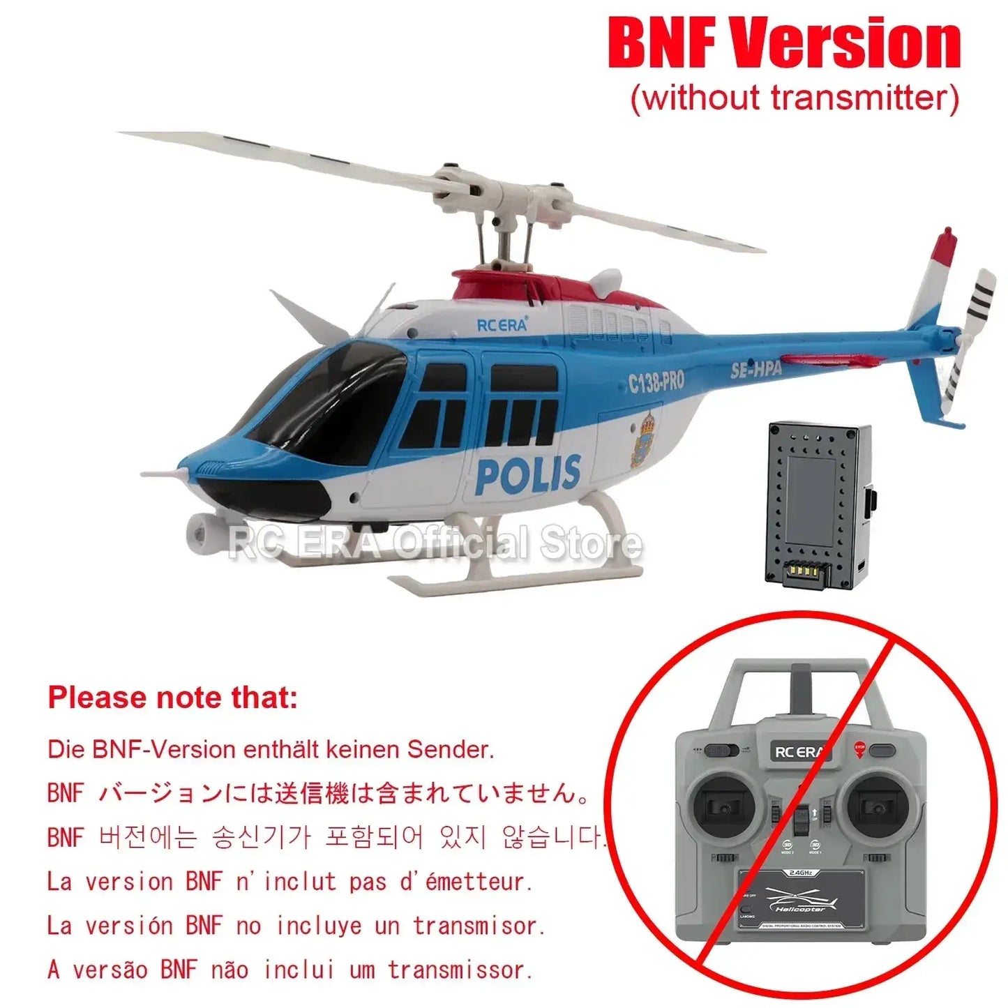 RC Era C138Pro Brushless RC Helicopter With Gyro Stabilizer - ToylandEU