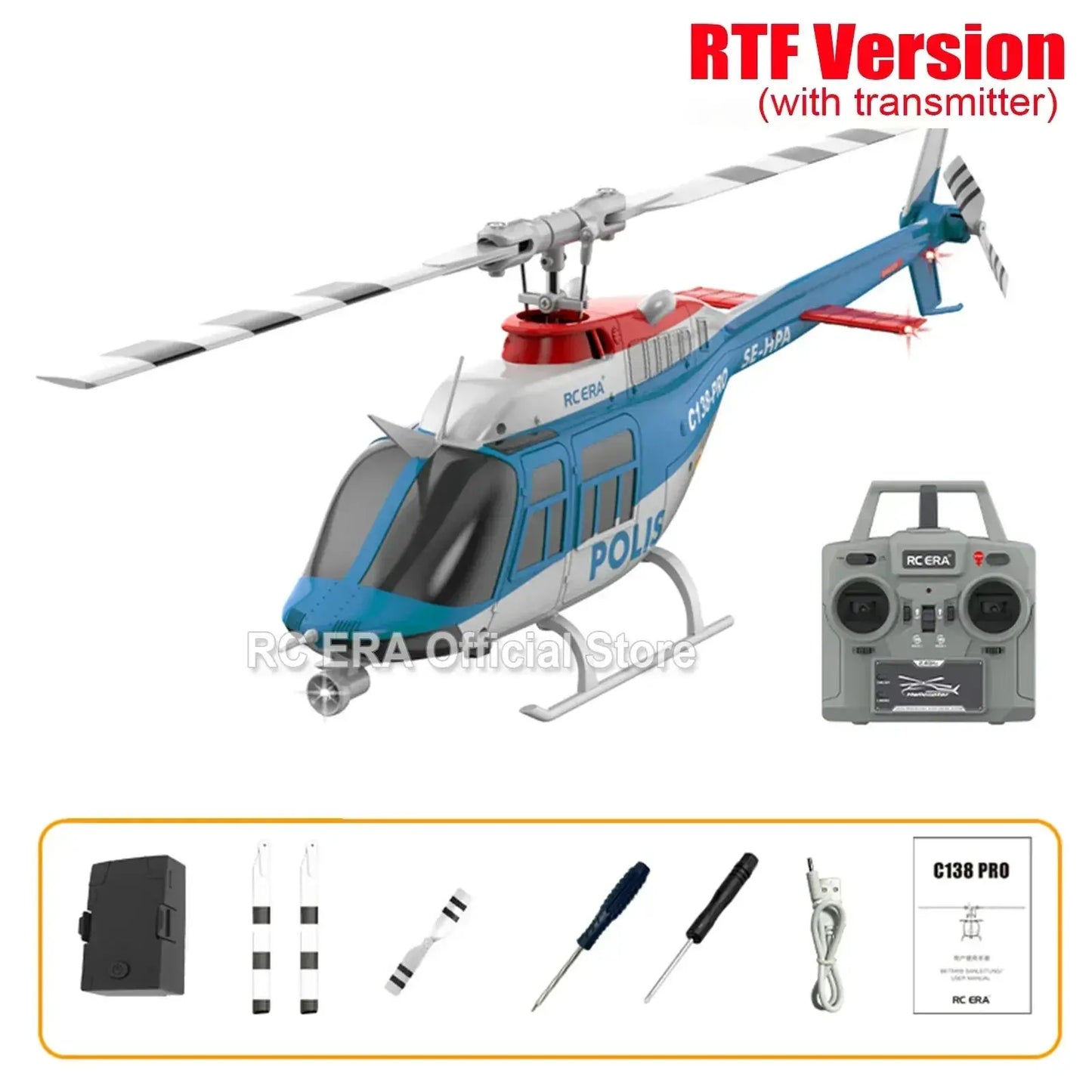 RC Era C138Pro Brushless RC Helicopter With Gyro Stabilizer - ToylandEU