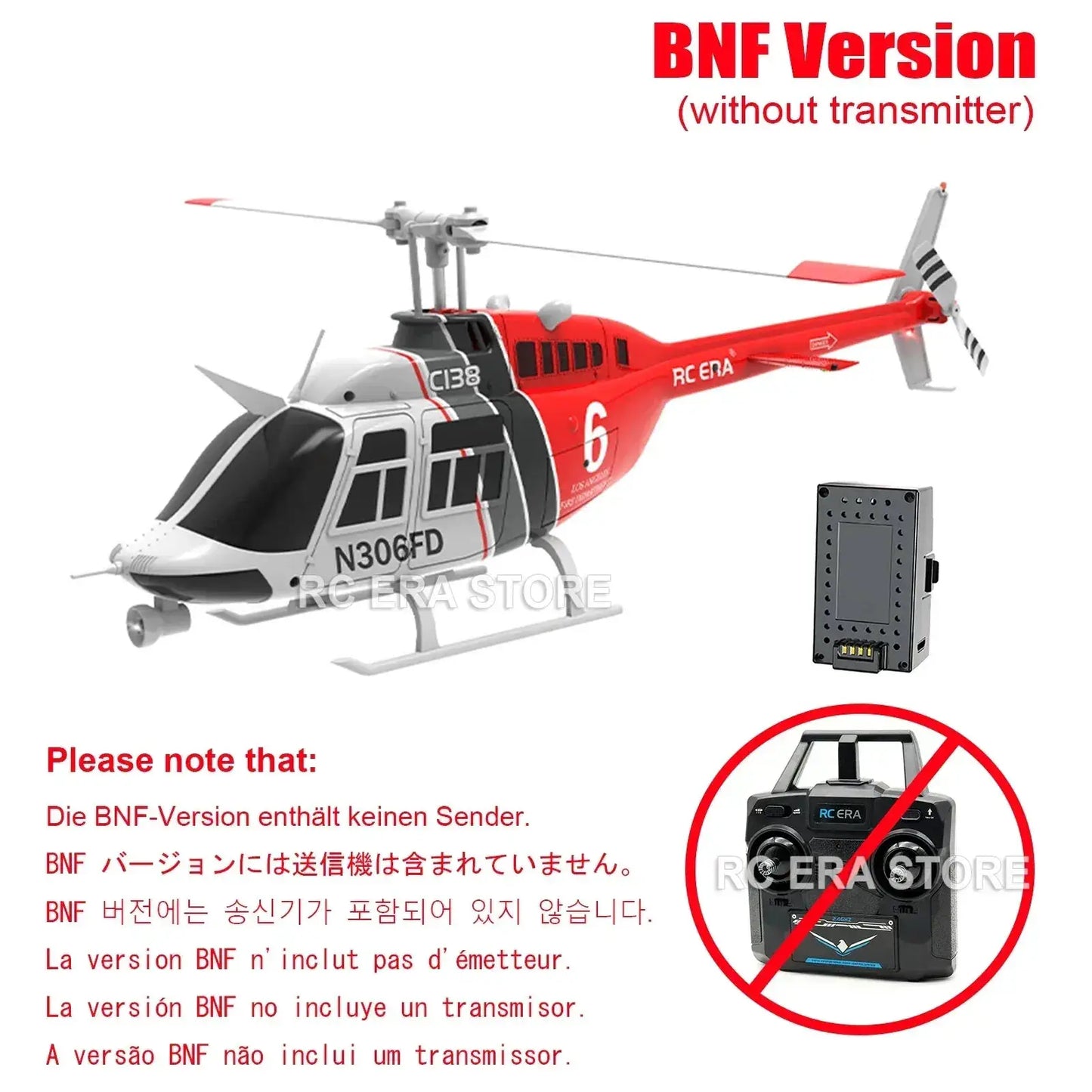 RC Era C138Pro Brushless RC Helicopter With Gyro Stabilizer - ToylandEU