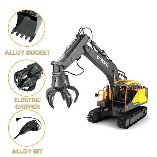  RC Excavator CE Certified 3in1 Alloy Digger Toy -  ToylandEU™