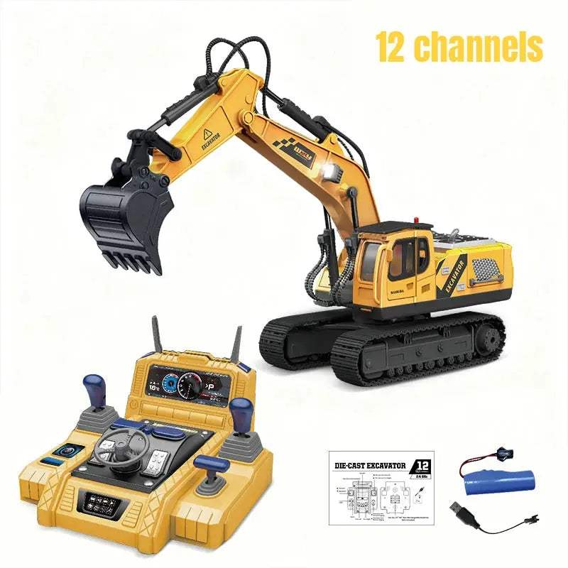  RC Excavator Durable Alloy Remote Control Toy For Boys -  ToylandEU™