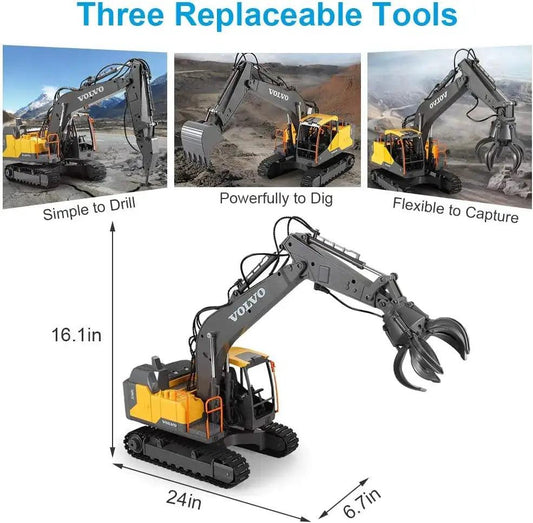  RC Excavator Remote Control 3 In 1 Realistic Crawler -  ToylandEU™
