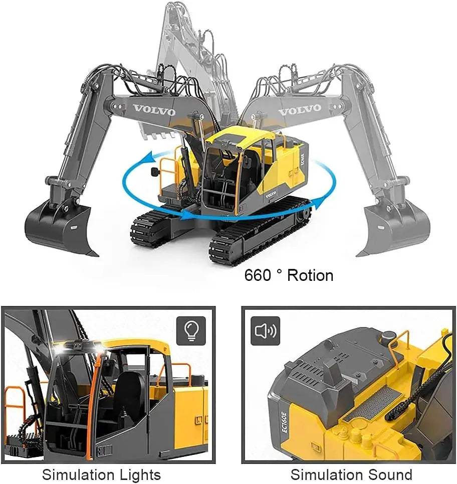  RC Excavator Remote Control 3 In 1 Realistic Crawler -  ToylandEU™