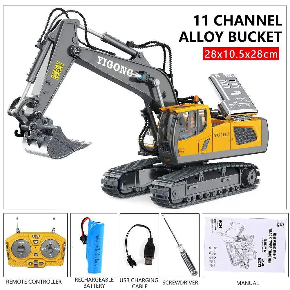  RC Excavator Remote Control Toy CE Certified Durable -  ToylandEU™