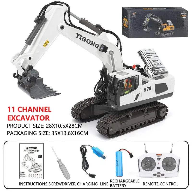  RC Excavator Remote Control Toy CE Certified Durable -  ToylandEU™