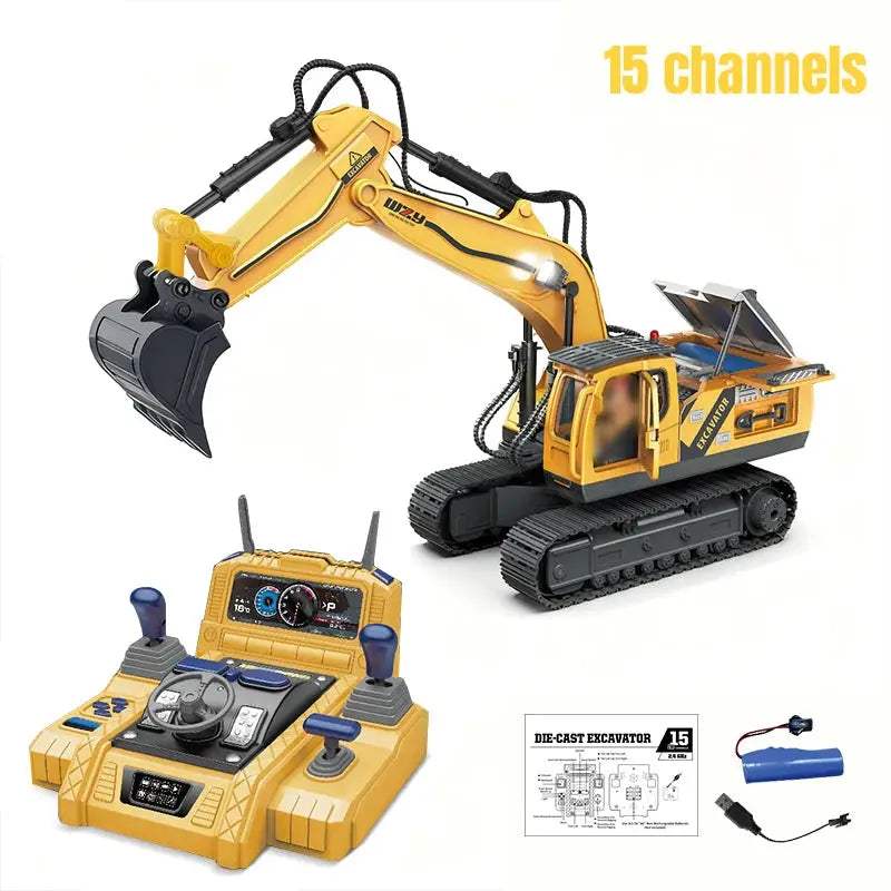  RC Excavator Toy Alloy Build Remote Control -  ToylandEU™