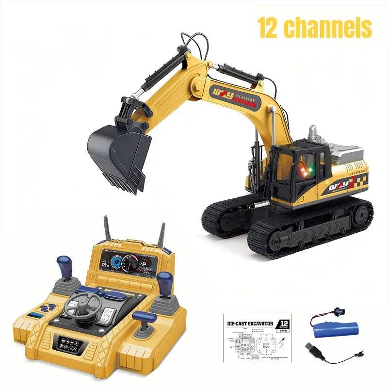  RC Excavator Toy Alloy Build Remote Control -  ToylandEU™