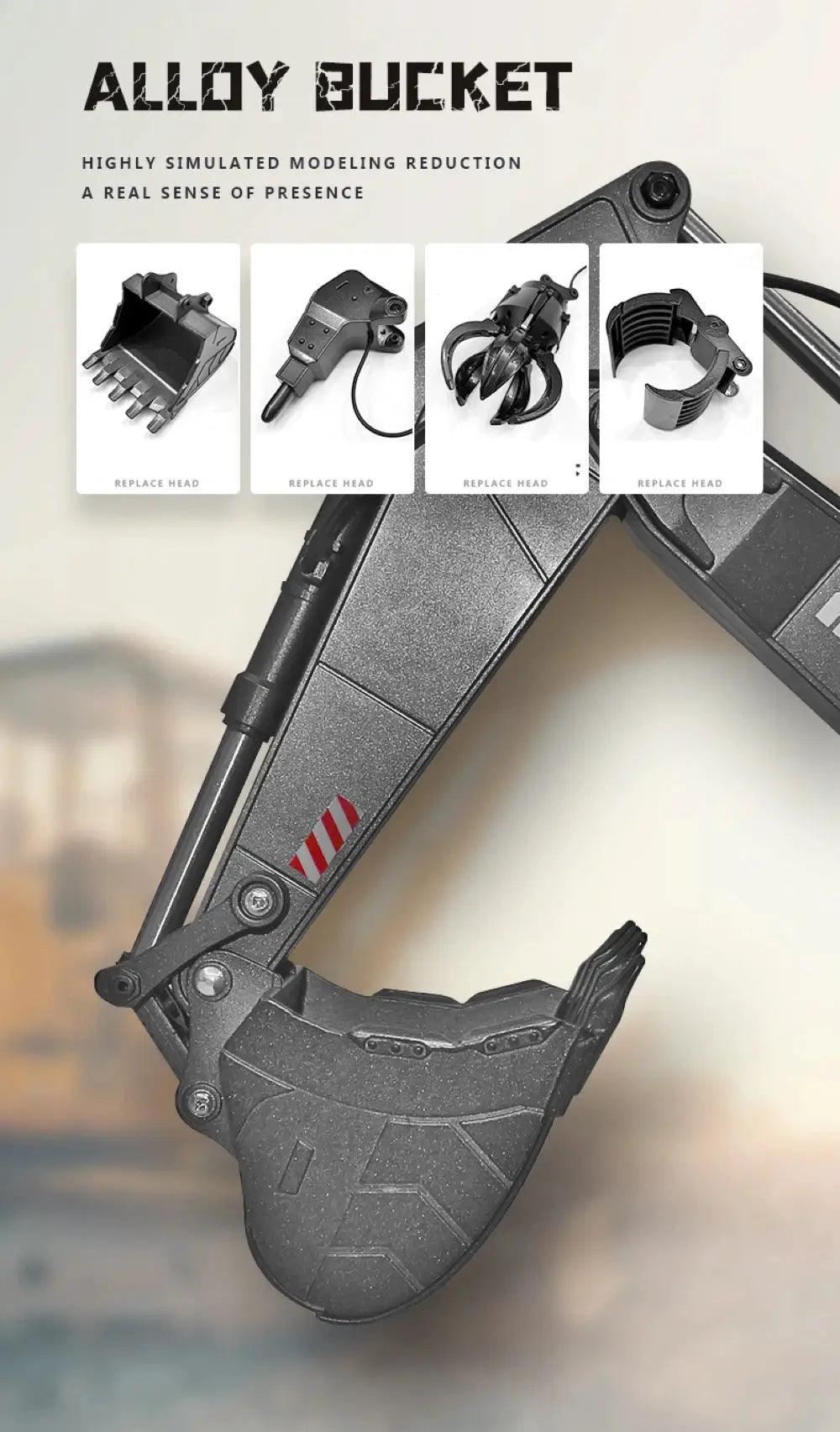  RC Excavator Toy Durable Alloy Crawler Dumper Truck -  ToylandEU™