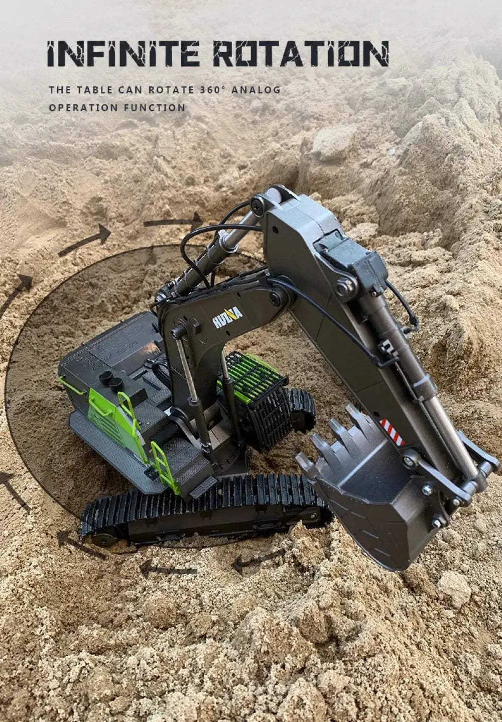  RC Excavator Toy Durable Alloy Crawler Dumper Truck -  ToylandEU™