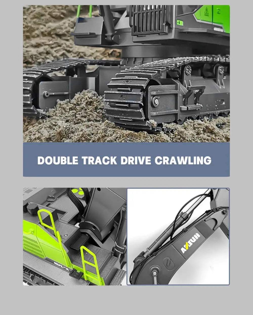  RC Excavator Toy Durable Alloy Crawler Dumper Truck -  ToylandEU™