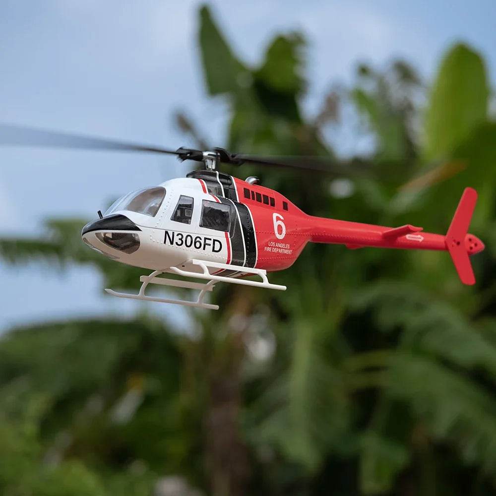 RC Exhilarating Fly Wing Bell-206 V3 6CH RC Helicopter with Brushless Motor - ToylandEU
