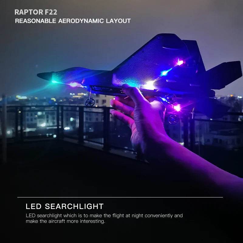 RC Experience the Thrill of F22S Raptor 3D6G RC Airplane – Fly High! - ToylandEU